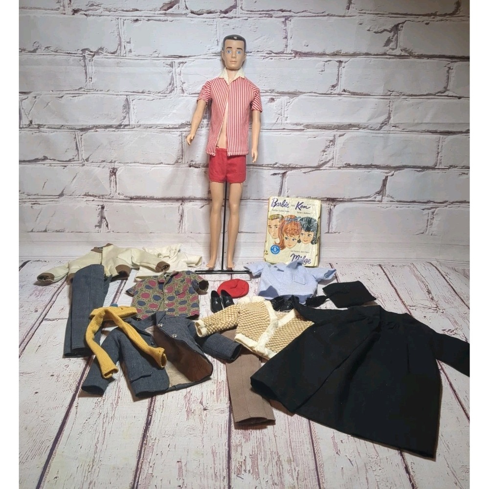 Vintage 1962 Mattel Ken Doll #750 Barbie's Boyfriend W/ Vintage‎ Clothes